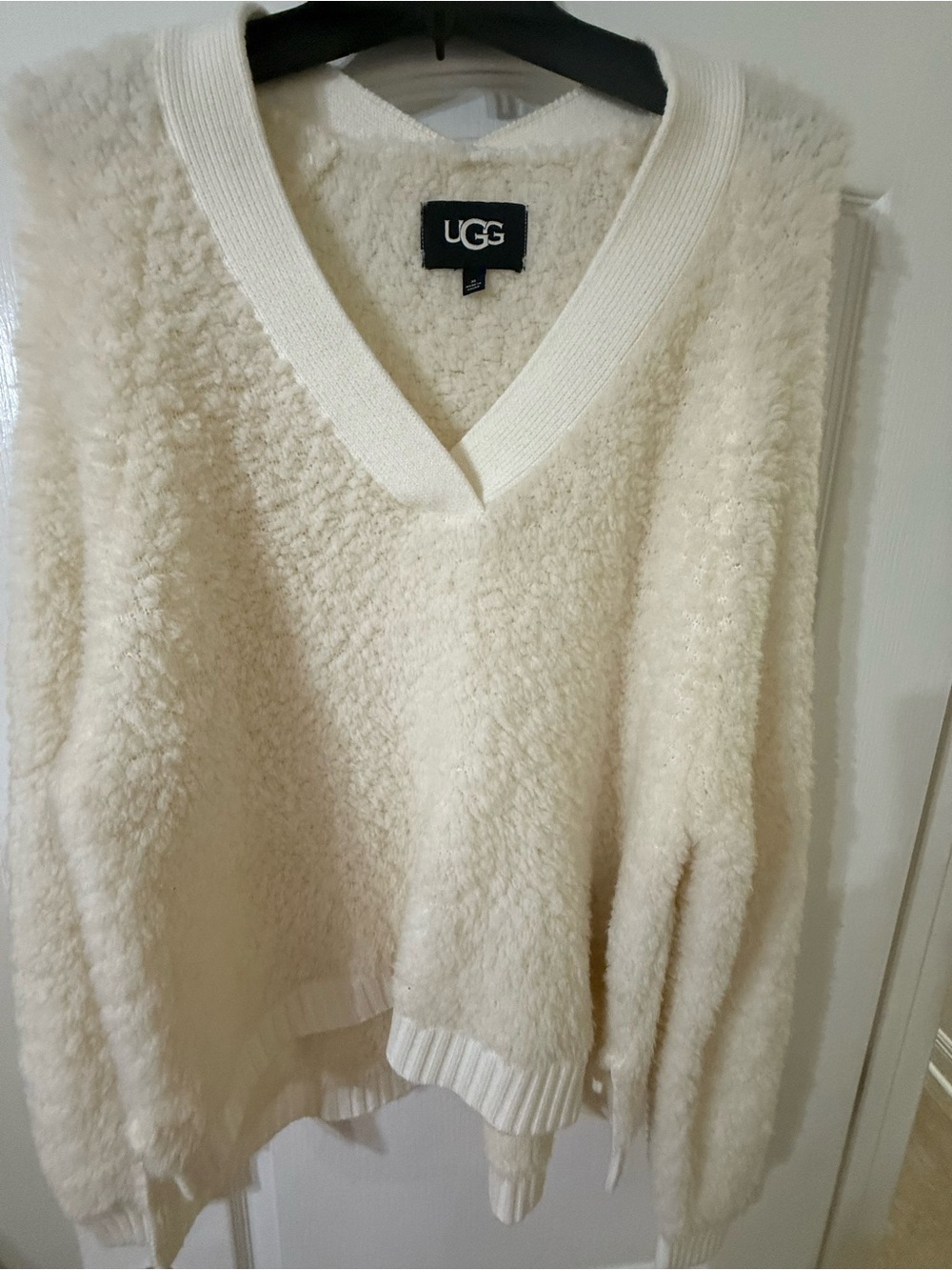 UGG Women's Cream Sherpa V-Neck Sweater
